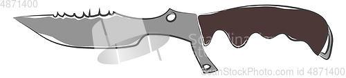 Image of Vintage Noah fighting pipe/Vintage knife vector or color illustr