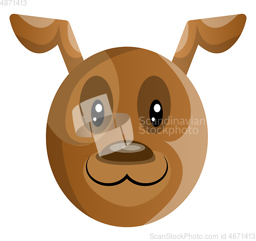 Image of Brown cartoon dog vector illustartion on white background