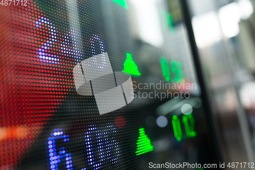 Image of Stock market price display