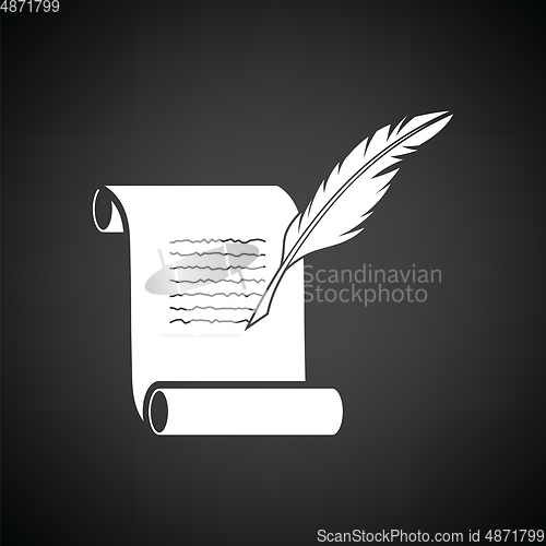 Image of Feather and scroll icon