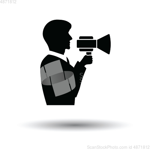 Image of Man with mouthpiece icon