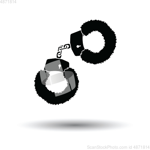 Image of Sex handcuffs with fur icon