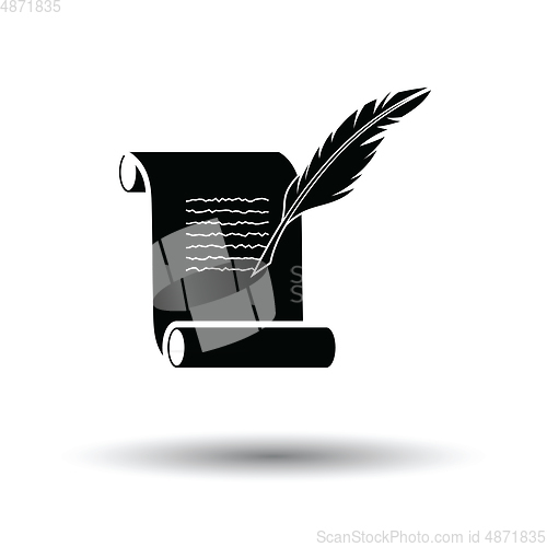 Image of Feather and scroll icon