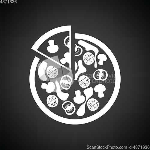 Image of Pizza on plate icon