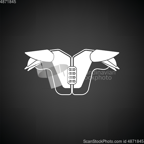 Image of American football chest protection icon