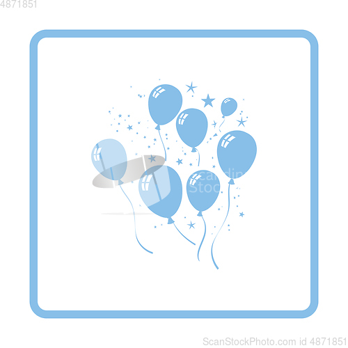 Image of Party balloons and stars icon