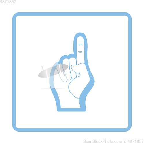 Image of American football foam finger icon