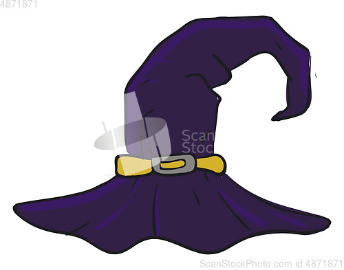 Image of A violet-colored witch hat vector or color illustration