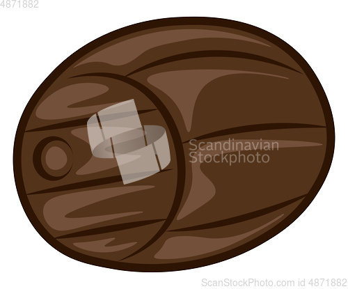 Image of A wooden barrel, vector color illustration.