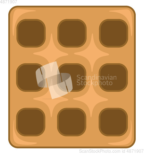 Image of A square waffle to be enjoyed with whipped cream or syrup as a d