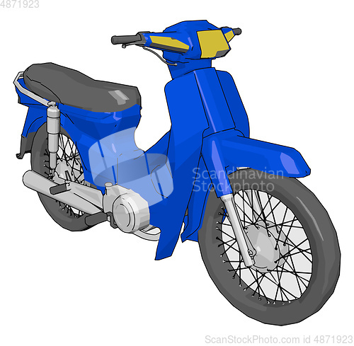 Image of Cheap method of transport Motorbike vector or color illustration