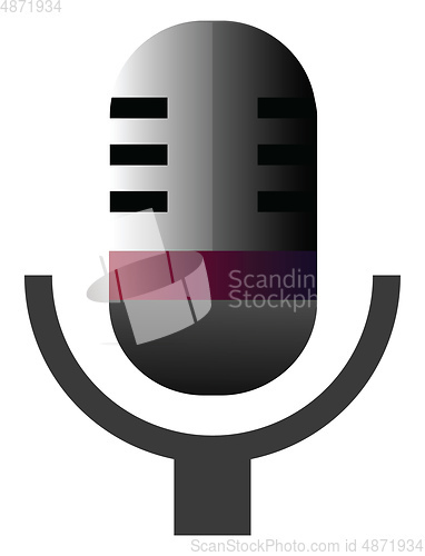 Image of Retro microphone vector illustration on a white background
