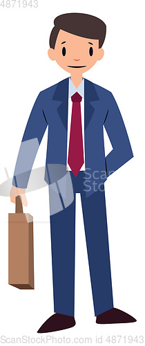 Image of Businessman character vector illustration on a white background