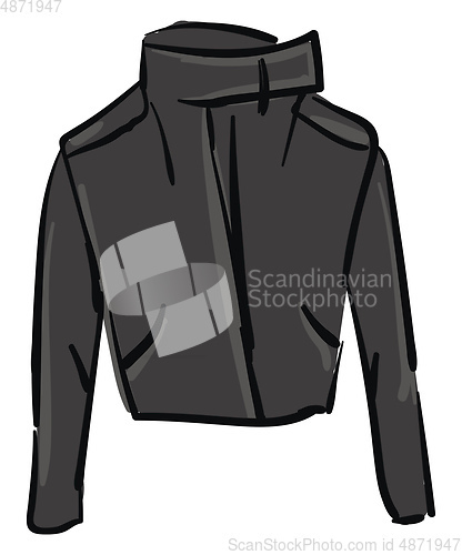 Image of  A black jacket vector or color illustration