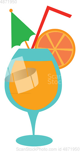 Image of Clipart of an elegant party glassware filled with yellow cocktai