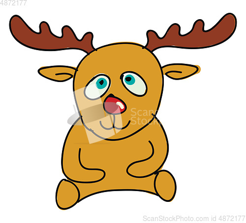 Image of A small deer vector or color illustration