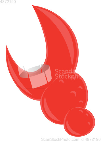 Image of Seafood delicacy of lobster claw vector or color illustration