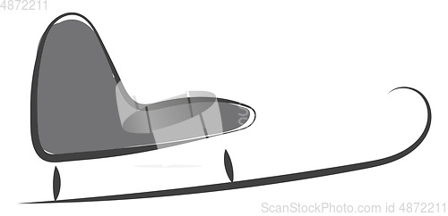 Image of long sledge vector or color illustration