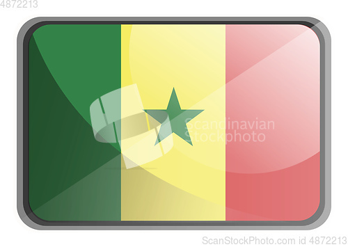 Image of Vector illustration of Senegal flag on white background.