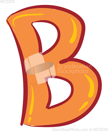 Image of Letter B alphabet vector or color illustration