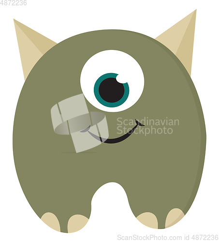 Image of Monster with blue eyes vector or color illustration