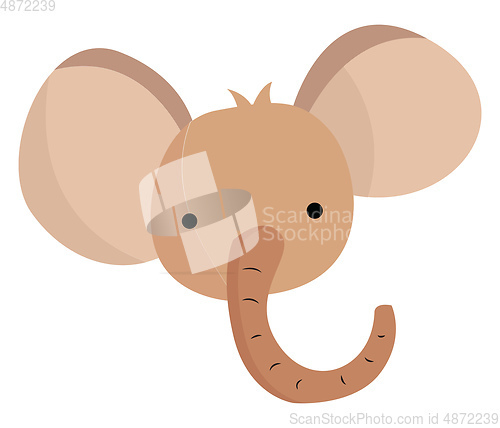 Image of Brown color elephant Calf vector or color illustration