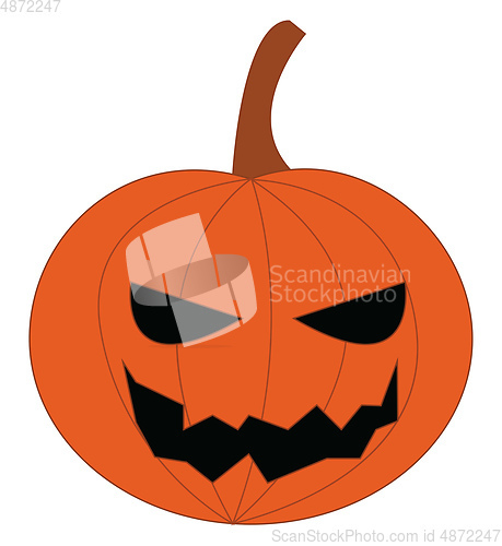 Image of Jack o lantern pumpkin decoration vector or color illustration