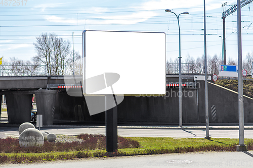 Image of empty billboard in tallinn city, estonia