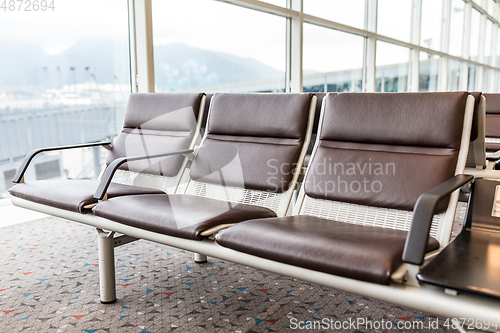 Image of Empty airport terminal waiting area