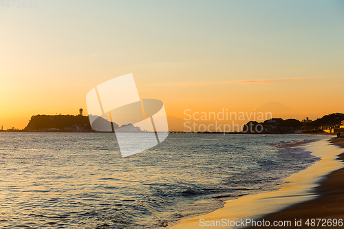 Image of Sunset in Shonan of Japan