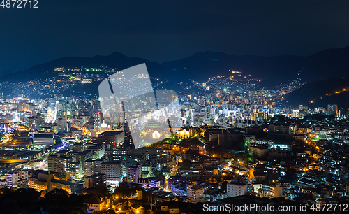 Image of Nagasaki skyline in Japan at night