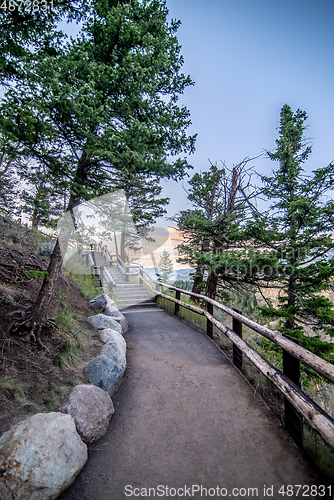 Image of View from Calcite Springs Overlook of the Yellowstone River.