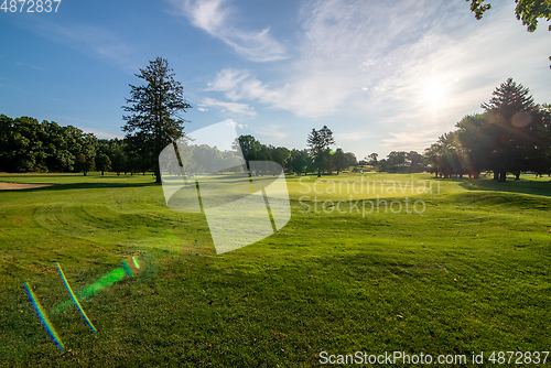 Image of beautiful green golf course and nature