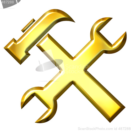 Image of 3D Golden Tools