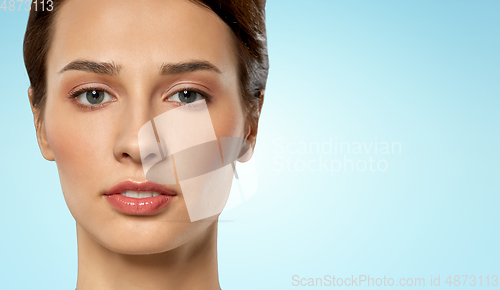 Image of close up of beautiful young woman face