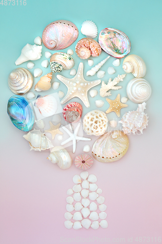 Image of Surreal Abstract Sea Shell Tree Composition