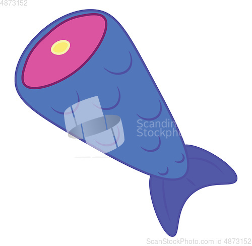 Image of Clipart of the lower part of the fish known as the tail vector c