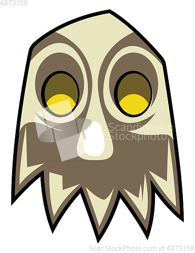 Image of Yellow eyed ghost illustration vector on white background 