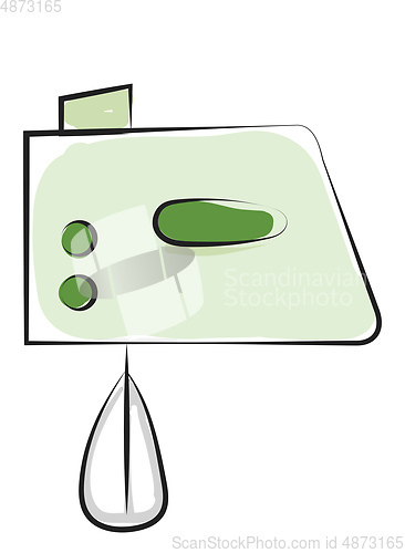 Image of Drawing of an electric egg beater in green color/Hand blender/Mi