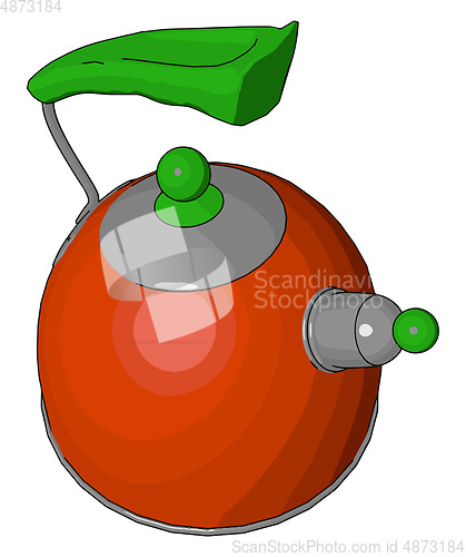 Image of A teapot object vector or color illustration