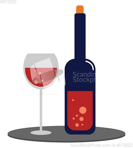 Image of Clipart of wine and an an elegant party drinking glassware vecto