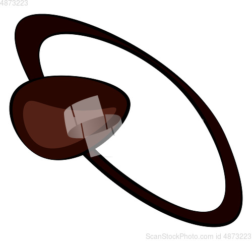 Image of Brown-colored eye patch vector or color illustration