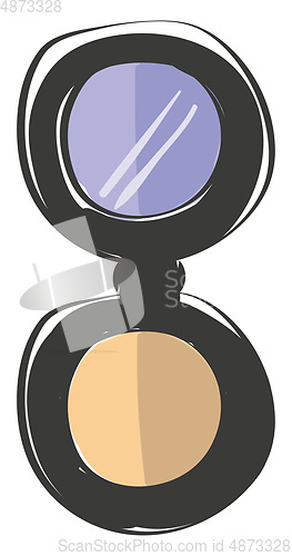Image of Compact face powder vector or color illustration