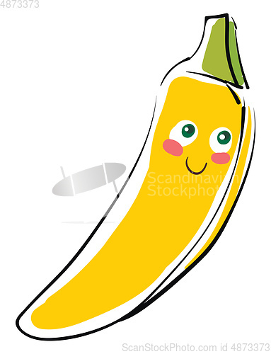Image of Happy banana vector or color illustration