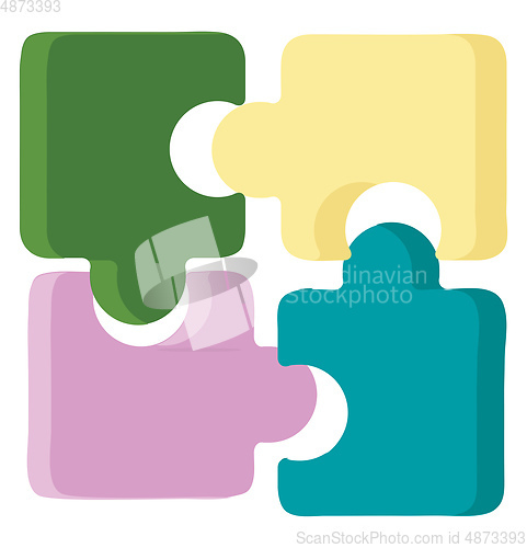 Image of Puzzle illustration vector on white background 