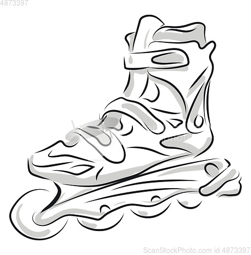 Image of Roler skate illustration vector on white background 