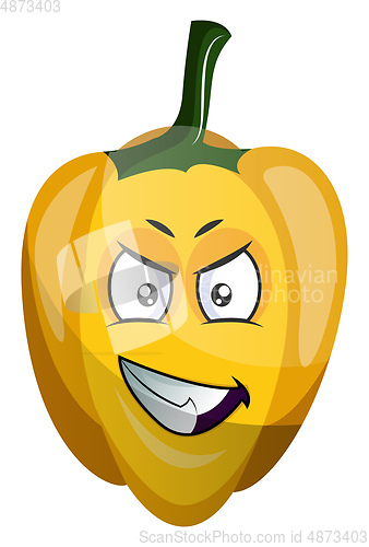 Image of Evil capsicum illustration vector on white background