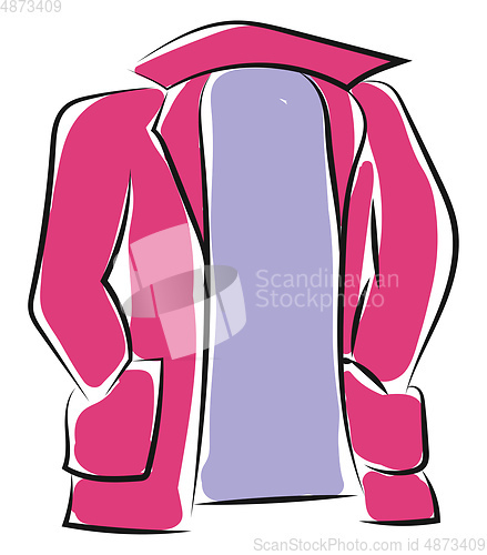 Image of Clipart of a showcase rose-colored jacket vector or color illust