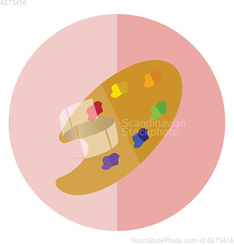 Image of A colorful painting palette vector or color illustration