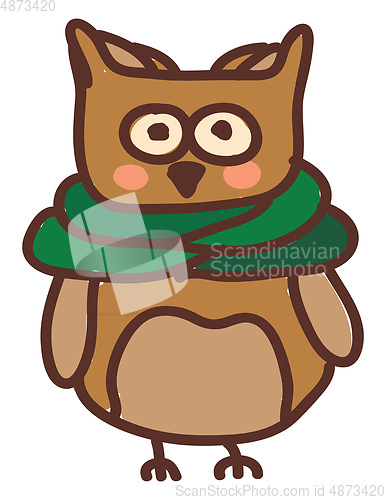 Image of A large owl vector or color illustration